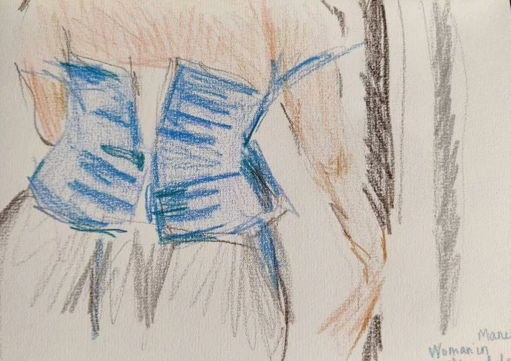 Croquis | Femme au corset de Manet