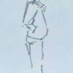 Une silhouette très épurée au feutre gris épais