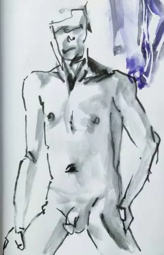 Homme nu assis – Christian