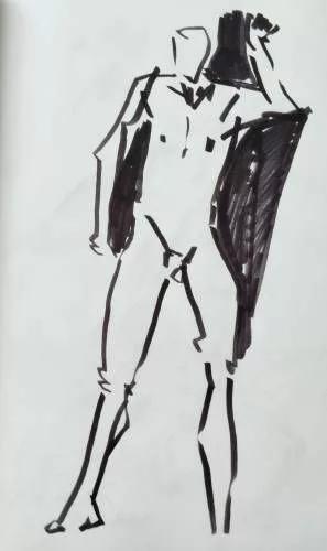 Homme nu debout – Christian