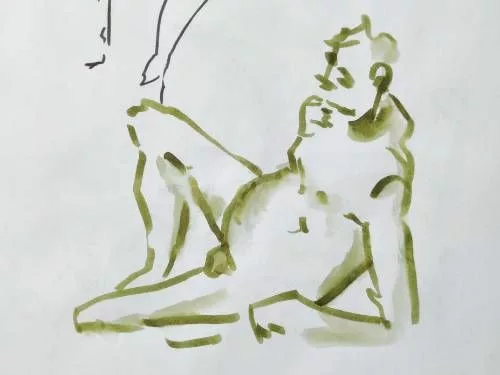 Homme à demi-couché – Christian