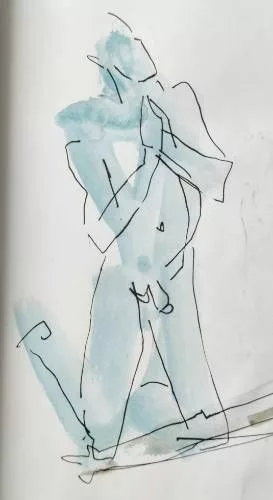 Homme nu en prière – Christian