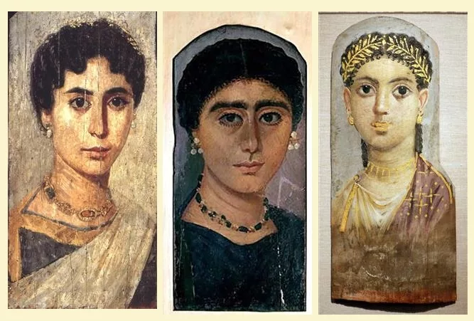 Trois portraits de femmes différentes