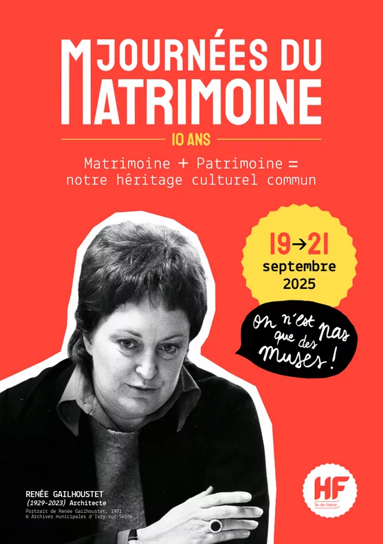 Affiche "Journées du matrimoine" en hommage à Renée Gailhoustet, architecte