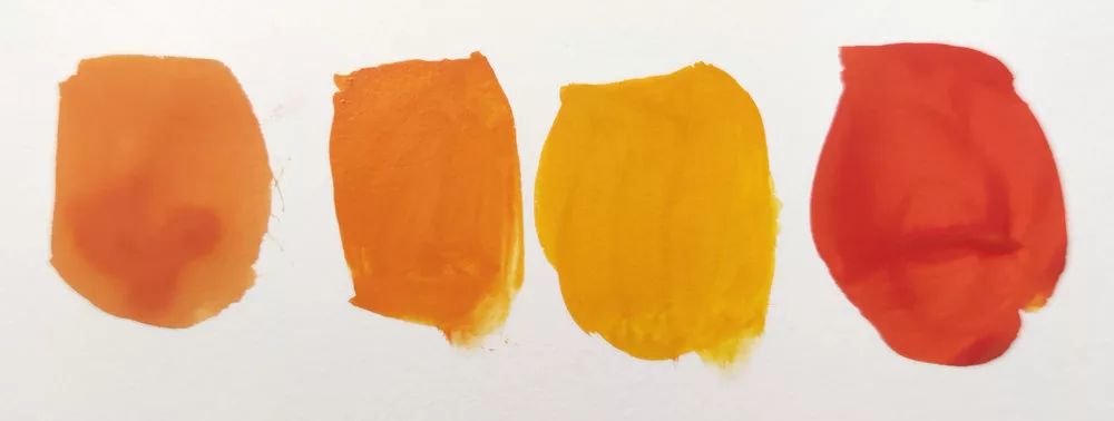 Quatre tons de orange