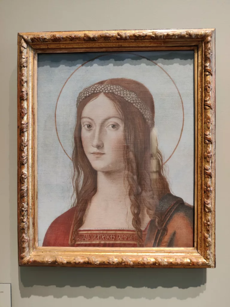 Portrait d'une femme auréolée