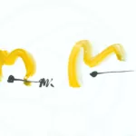 Dessin minimaliste dans lequel on peut deviner deux guitares