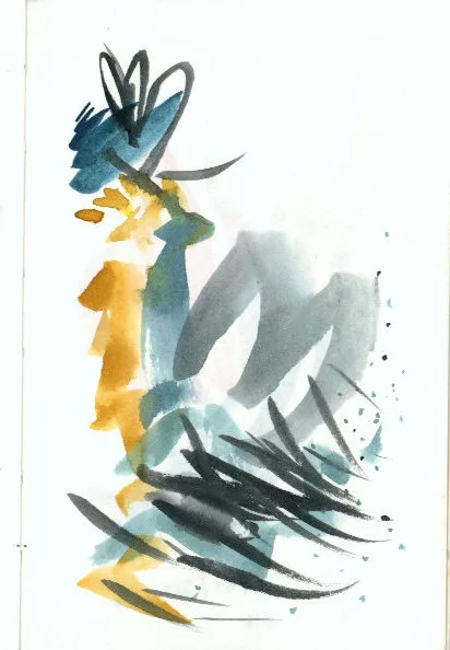 Une composition faite de couleurs et de formes différentes